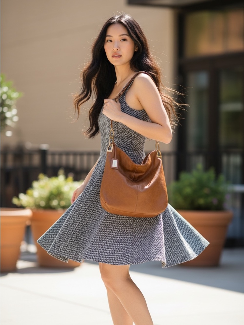 NWT Theory A-line flare scoop neck